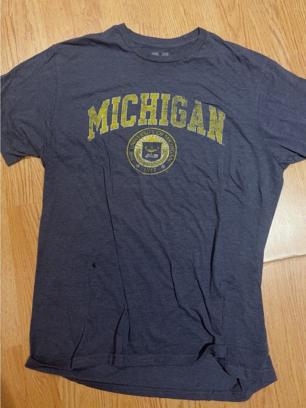 MICHI Navy Graphic Tee with Yellow Logo